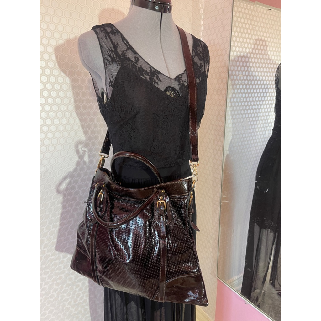Women's Luiza Barcelos Brown Leather Satchel Bag